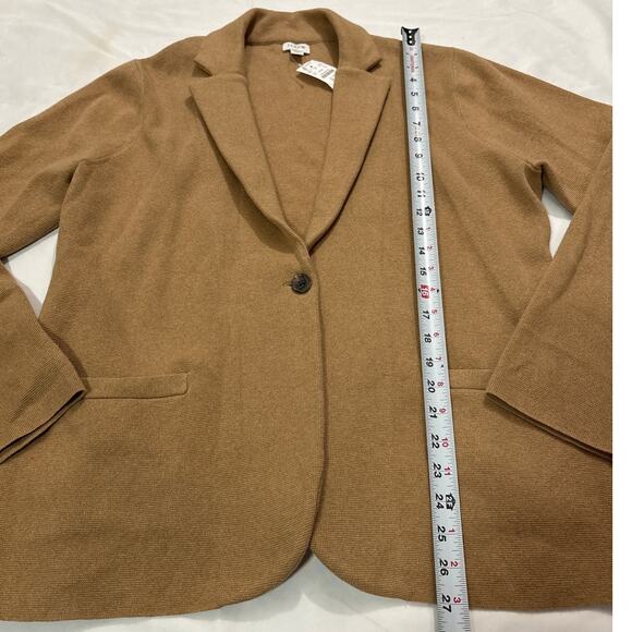 J.Crew Womens XL Schoolboy Knit Blazer Brown Pockets Cardigan Academia Office - Picture 8 of 8